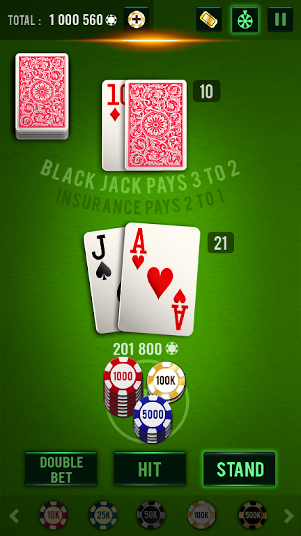 Blackjack 21 - Vegas Casino Ekran Görüntüsü 0