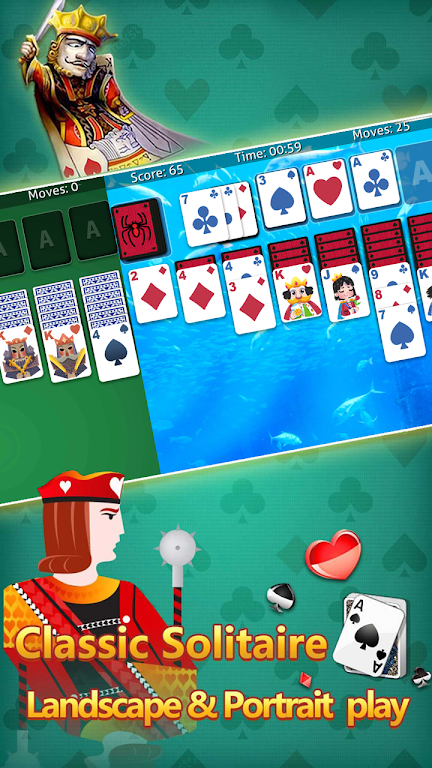 klondike solitaire :card shark 螢幕截圖 1