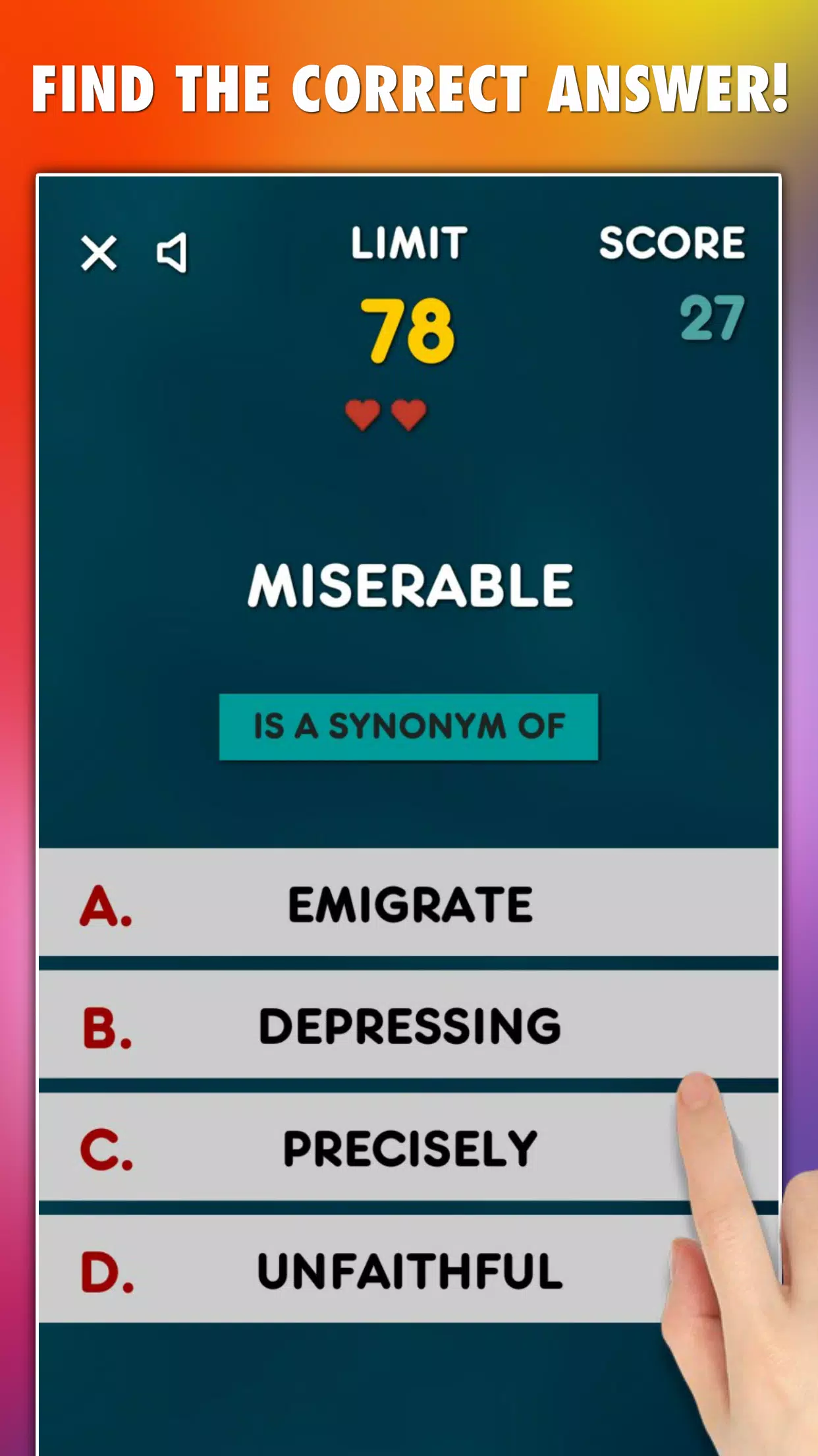 Synonyms Game スクリーンショット 0