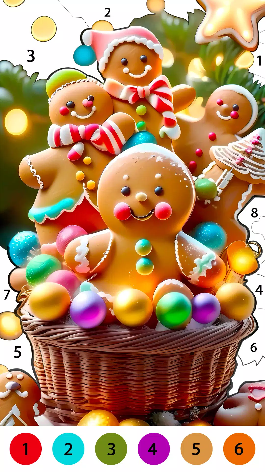 Christmas Cute Coloring Game ဖန်သားပြင်ဓာတ်ပုံ 3