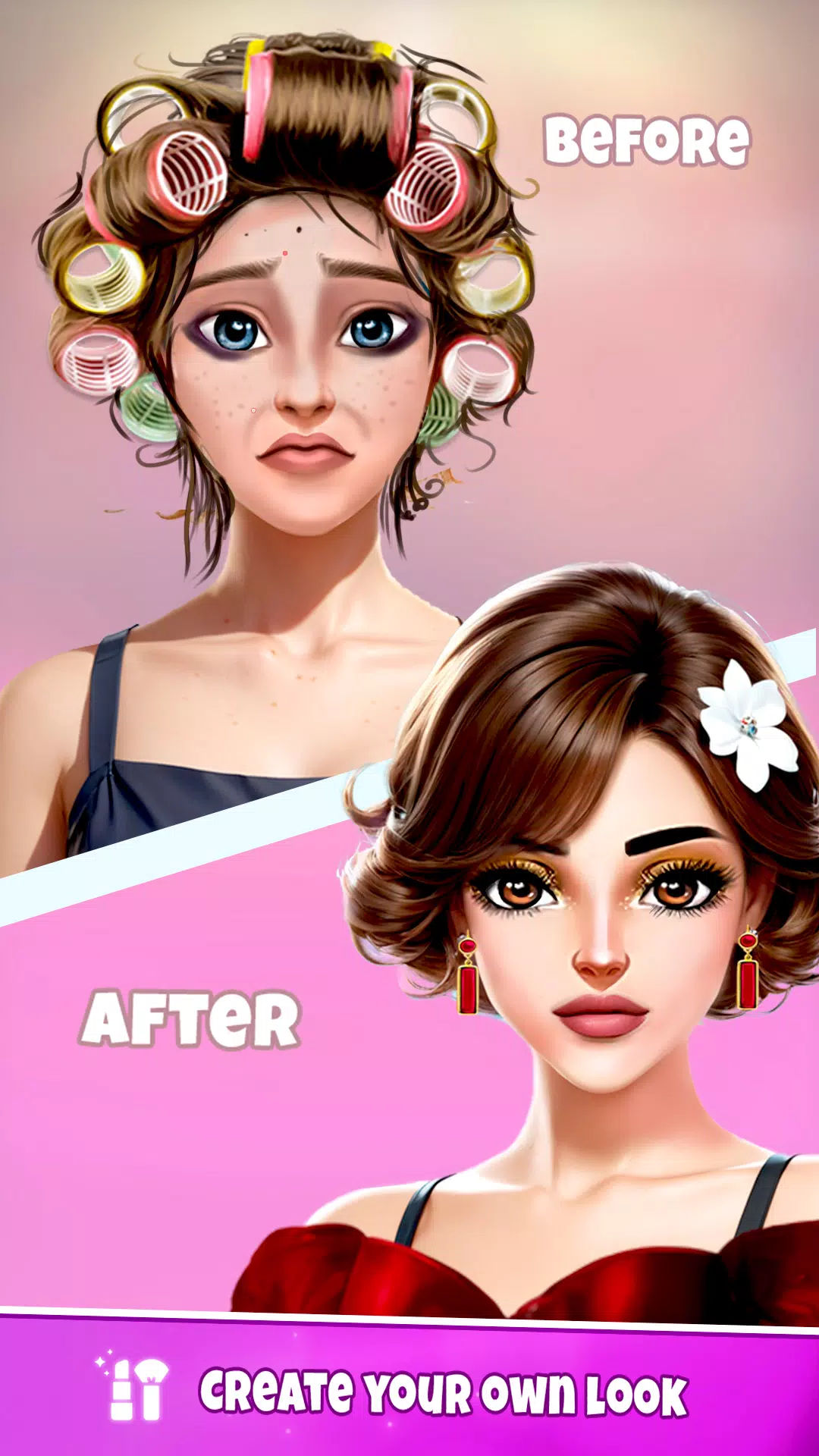 Schermata Fashion Dress Up, Makeup Game 1