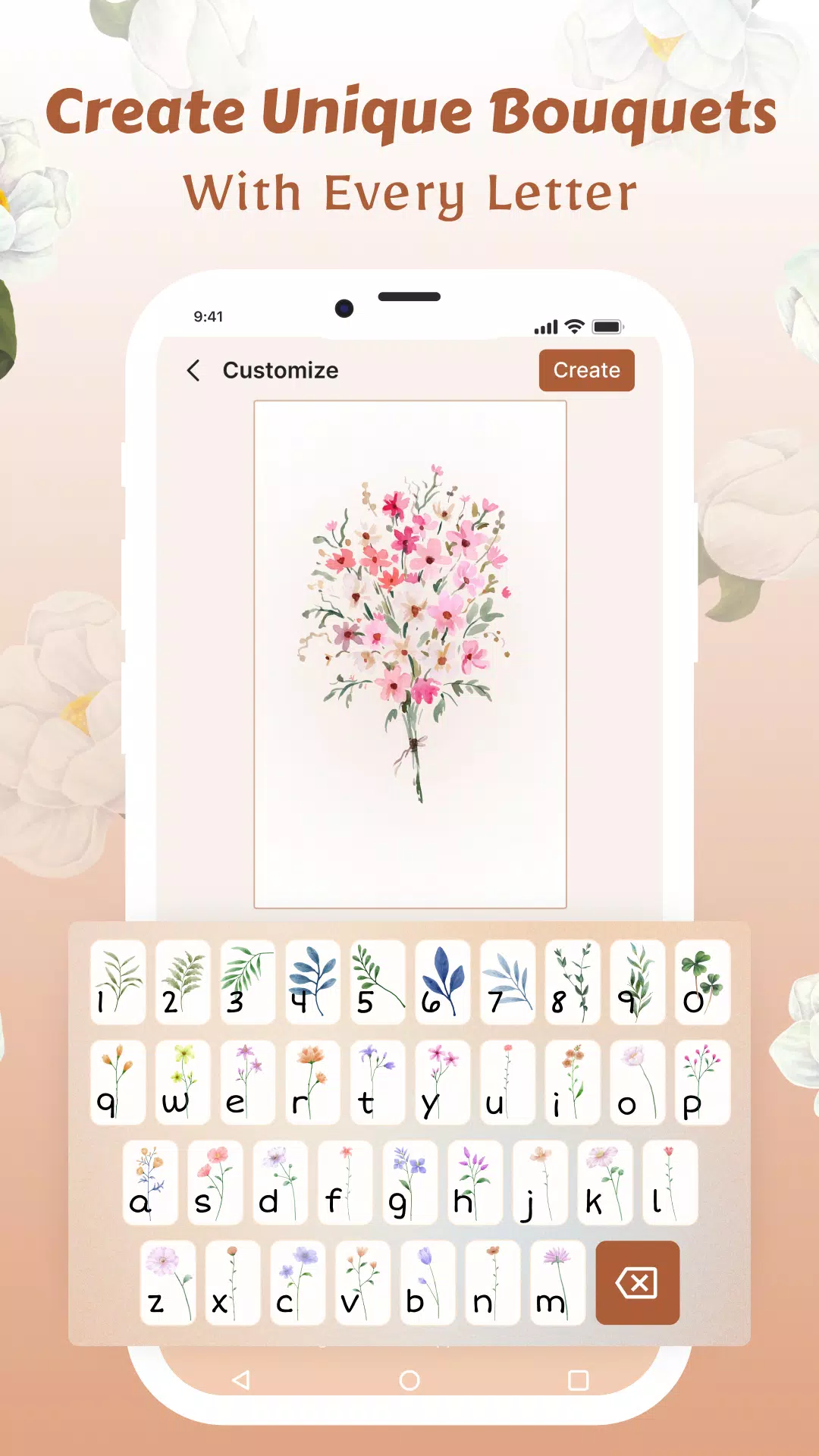 Flower Language Wallpaper DIY ဖန်သားပြင်ဓာတ်ပုံ 0