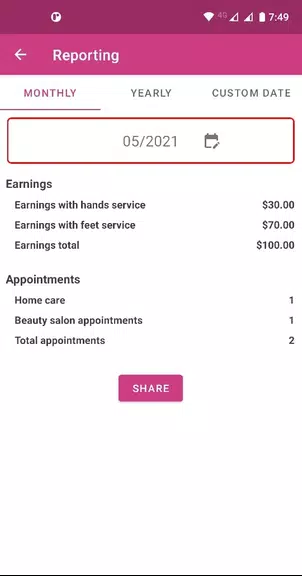 Nail Tech Appointment App Screenshot 2