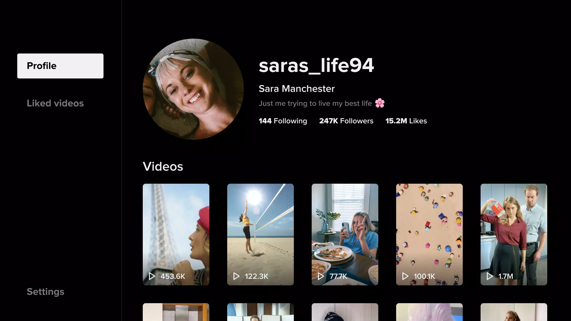 TikTok for Android TV 螢幕截圖 3