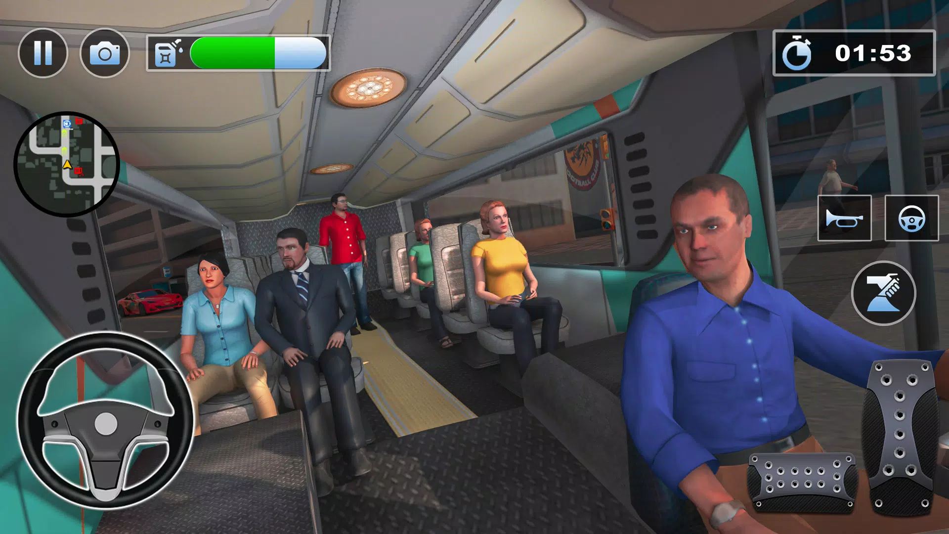 Bus Simulator : 3D Bus Games Tangkapan skrin 1