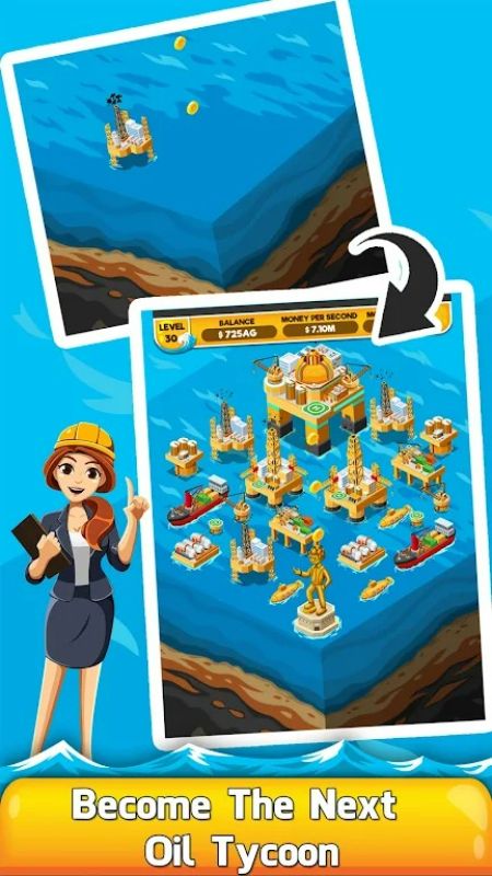 Oil Tycoon 2: Idle Miner Game应用截图第2张