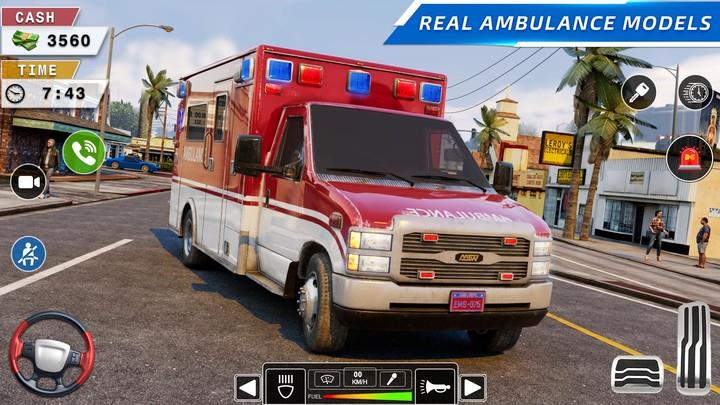 Rescue Ambulance American 3D Captura de tela 3