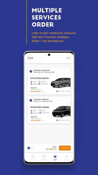 TRACtoGo: Rental Mobil & Bus 螢幕截圖 1