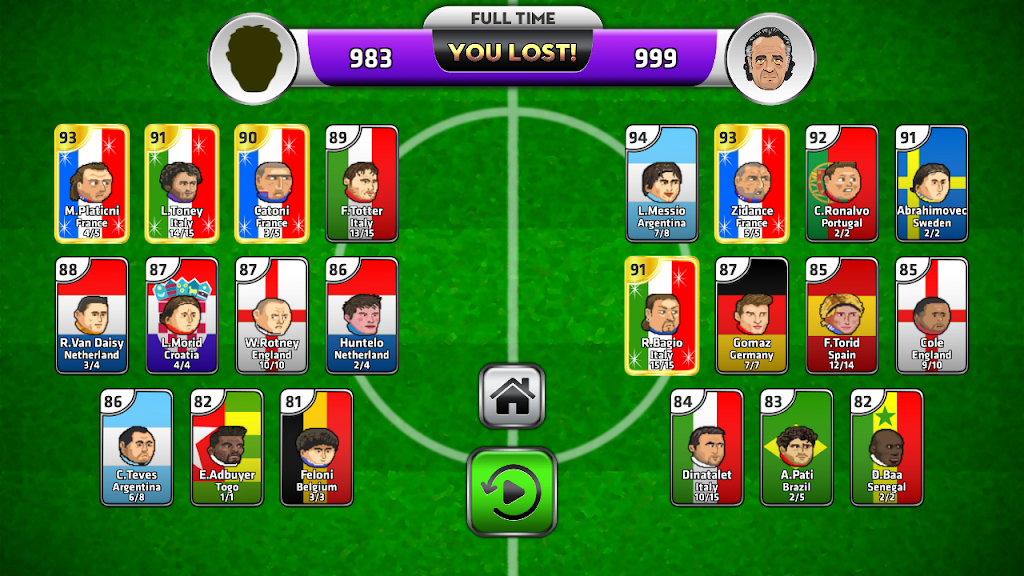 Head Soccer Cards Zrzut ekranu 0