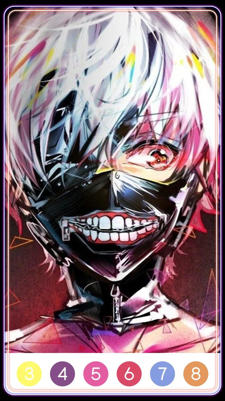 Tokyo Ghoul Paint by Number Скриншот 2