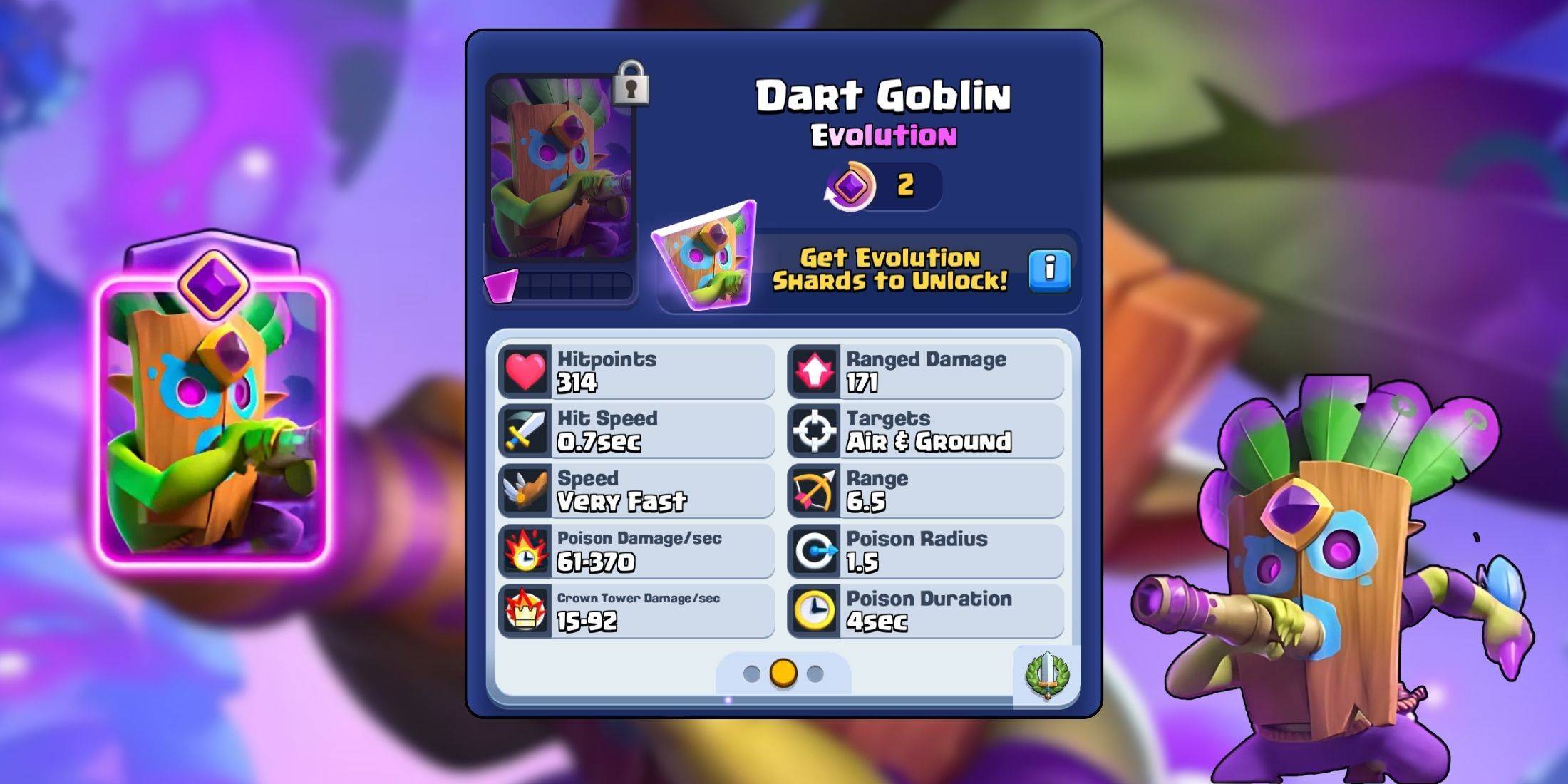 Evo Dart Goblin ใน Clash Royale