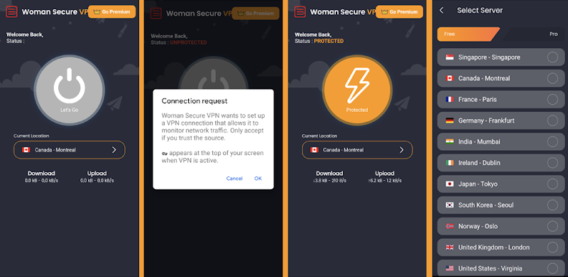 Woman Secure VPN স্ক্রিনশট 2