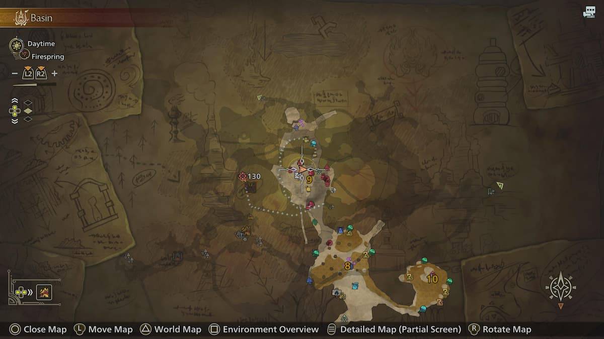 Map Screenshot of Zone 9 in Monster Hunter Wilds
