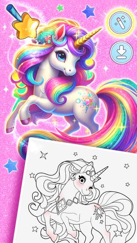 Princess Game Fantasy Coloring スクリーンショット 1