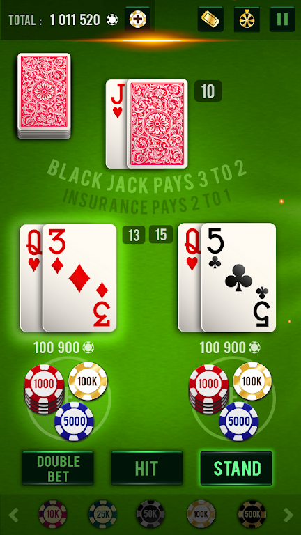 Blackjack 21 - Vegas Casino Ekran Görüntüsü 1