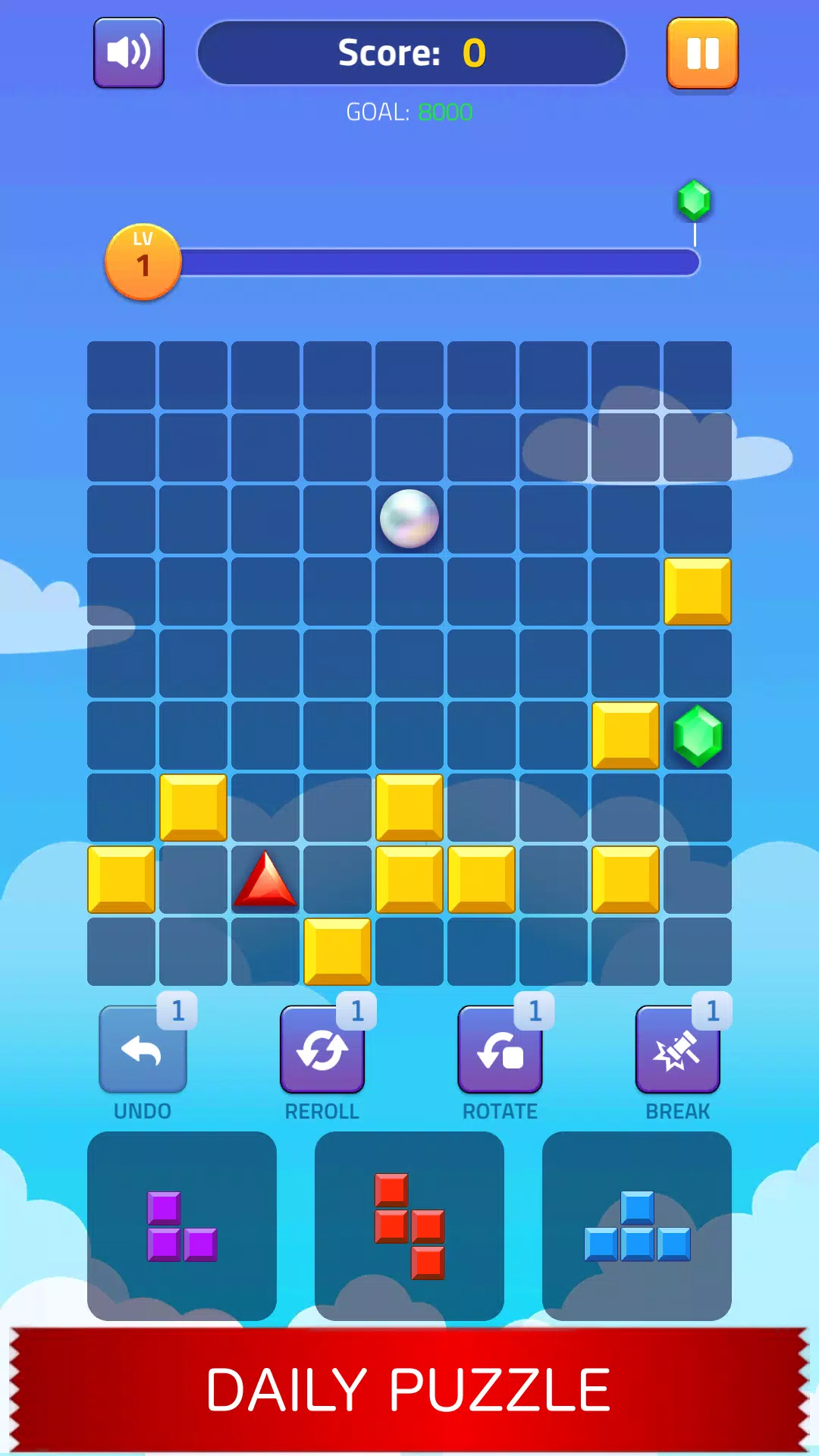 Block Puzzle - Gems Adventure Ảnh chụp màn hình 3