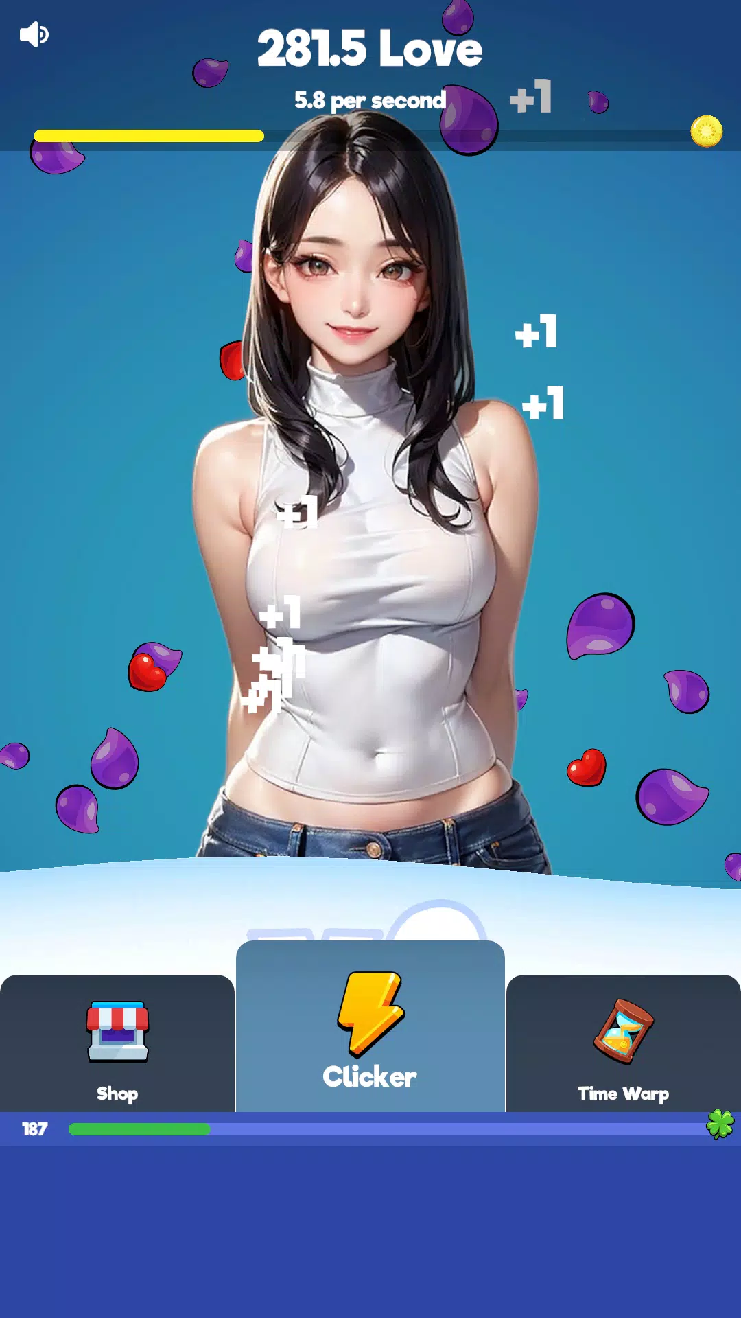 Sexy touch girls: idle clicker Скриншот 0