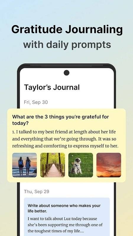 Gratitude: Self-Care Journal Captura de pantalla 1