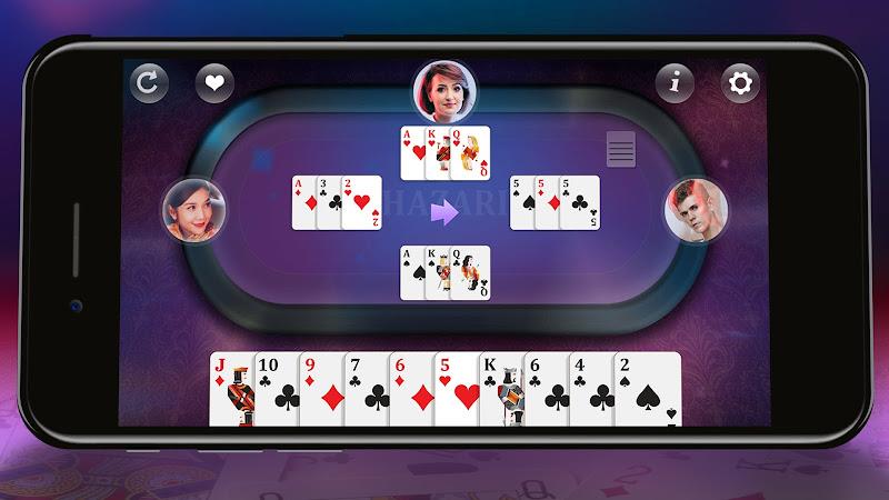 Hazari Card Game Offline Schermafbeelding 1