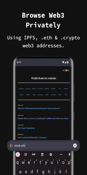 Privater Browser Inkognito App Screenshot 2