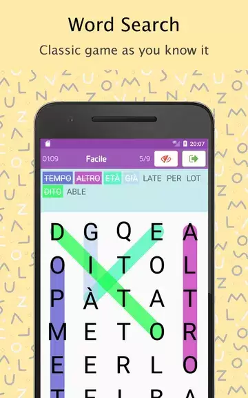 Word Search Italian dictionary Captura de pantalla 0