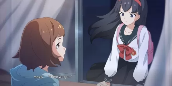 네 명의 캐릭터가 배 위에 있는 애니메이션 풍의 한 장면.