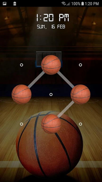 Basketball Screen Lock Pattern 螢幕截圖 2