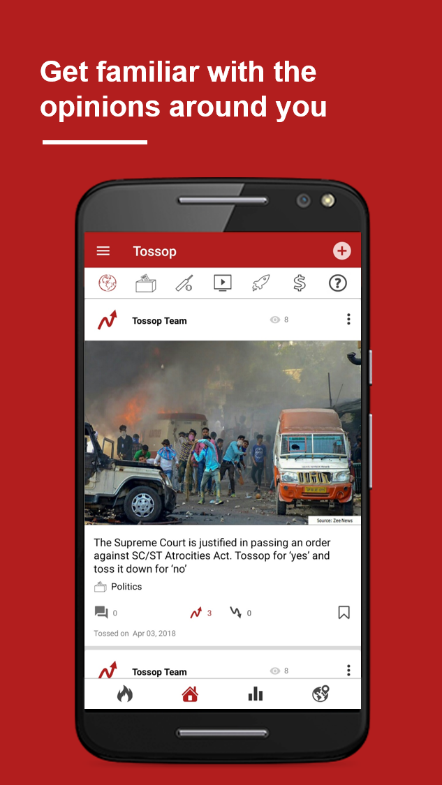 Tossop – Opinion Sharing & Learning App Tangkapan skrin 1