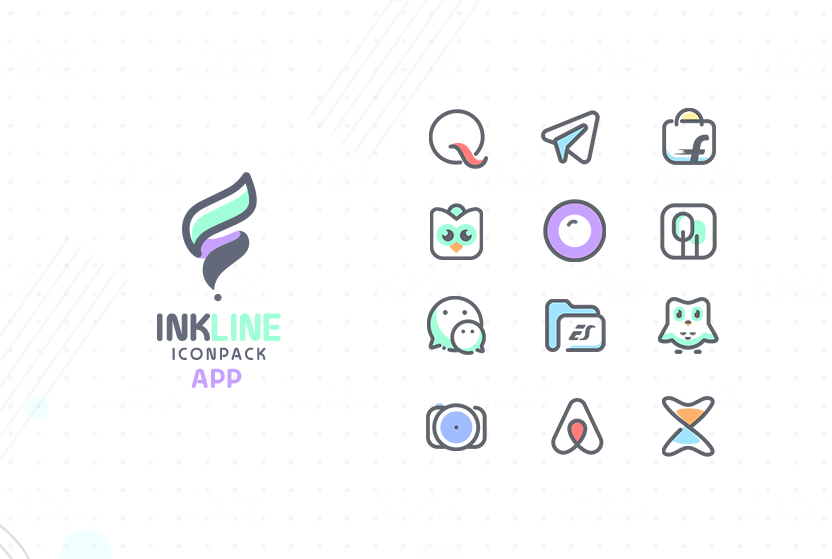 InkLine Icon Pack Mod 스크린샷 2