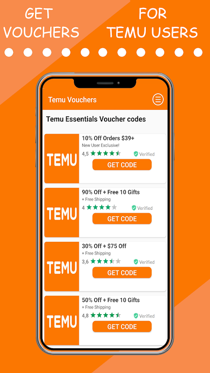 Temu Vouchers Screenshot 1