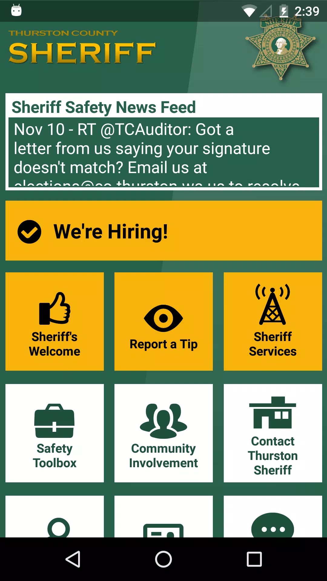 Thurston County Sheriff 스크린샷 0