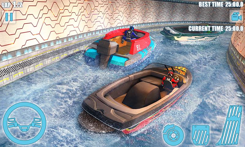 Speed Boat Crash Racing Tangkapan skrin 0