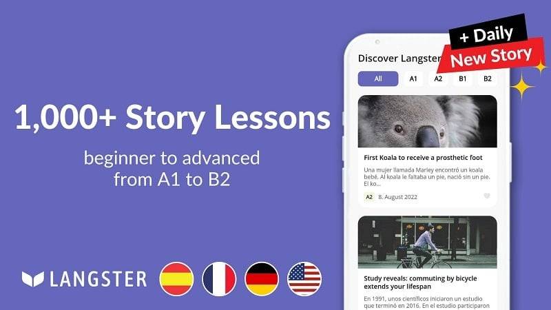 Learn Languages with Langster Zrzut ekranu 3