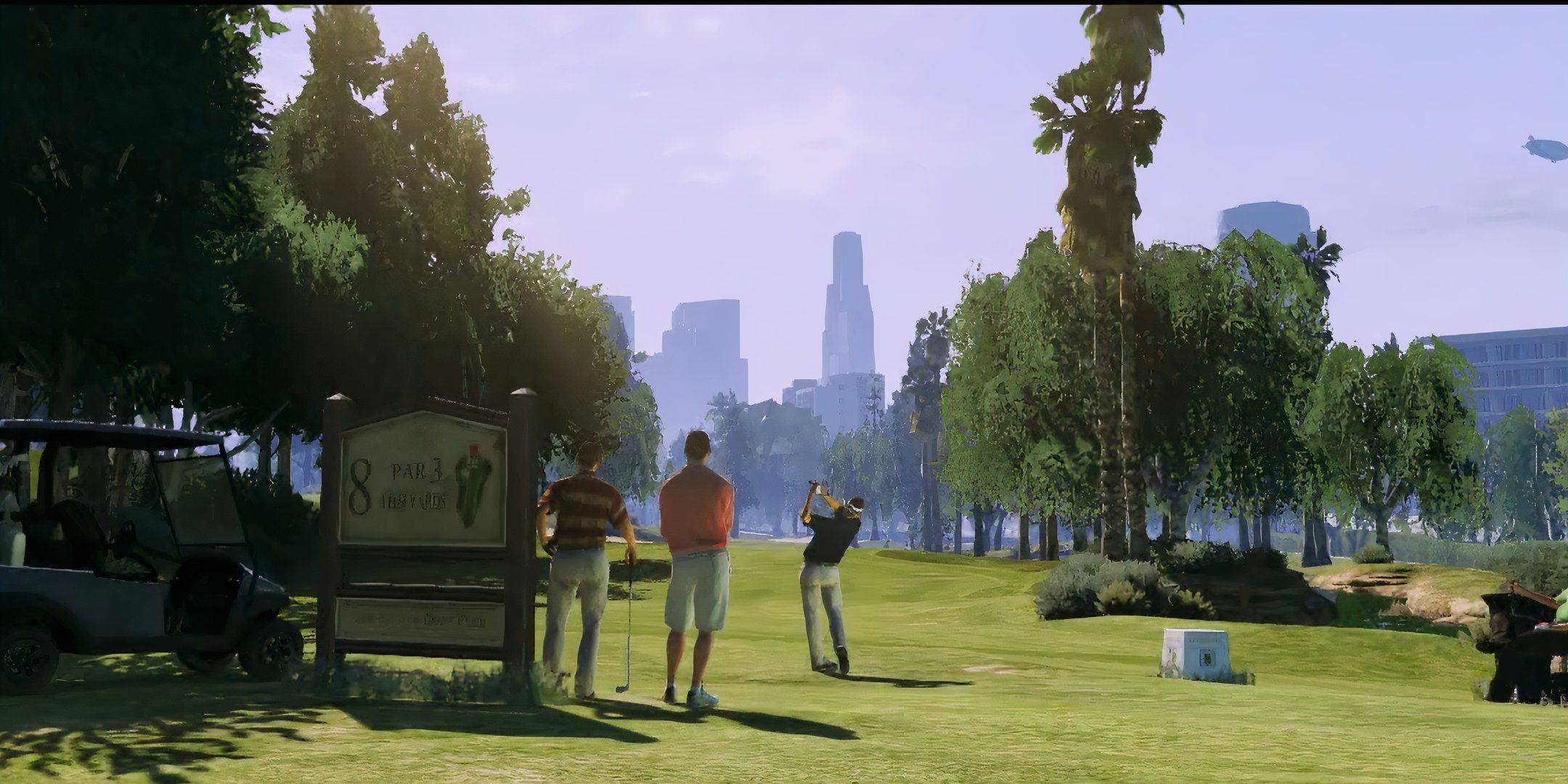 Image: Playing Golf in GTA Online