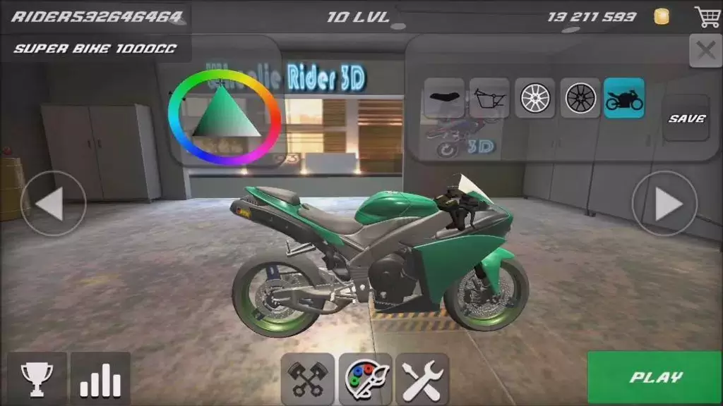 Wheelie Bike 3D game ဖန်သားပြင်ဓာတ်ပုံ 1