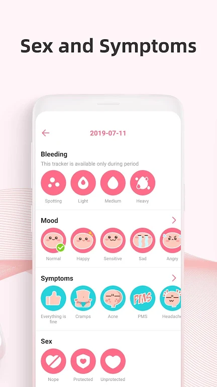 PinkBird Period Tracker Captura de pantalla 2