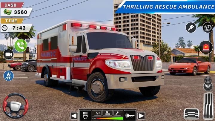 Rescue Ambulance American 3D Captura de tela 1