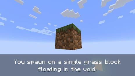 One block survival for MCPE Ảnh chụp màn hình 0