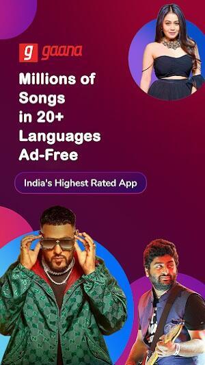 Gaana: MP3 Songs, Music App Captura de tela 0