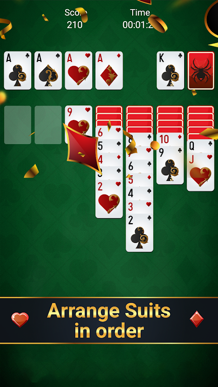 Free spider solitaire - classic solitaire 螢幕截圖 2