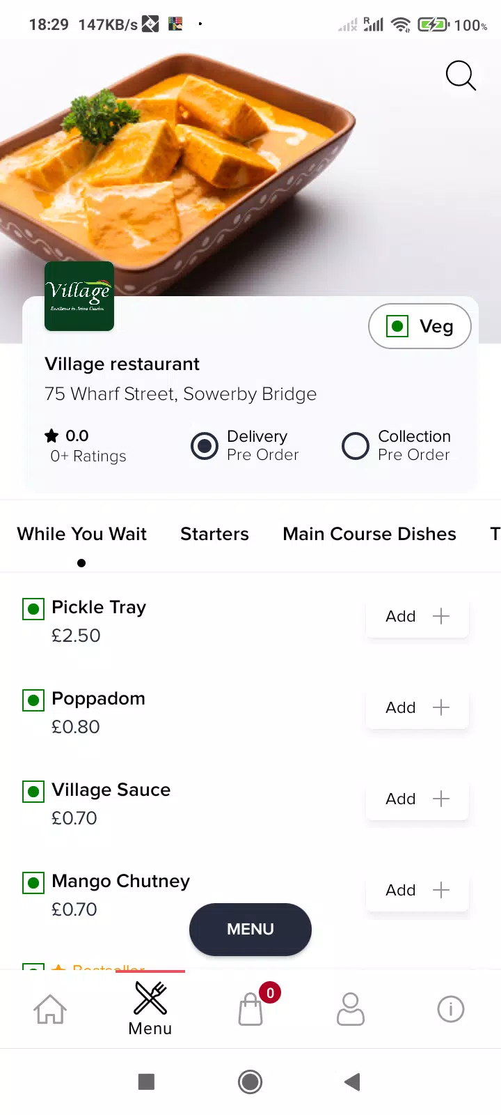 Village Restaurant Screenshot 1