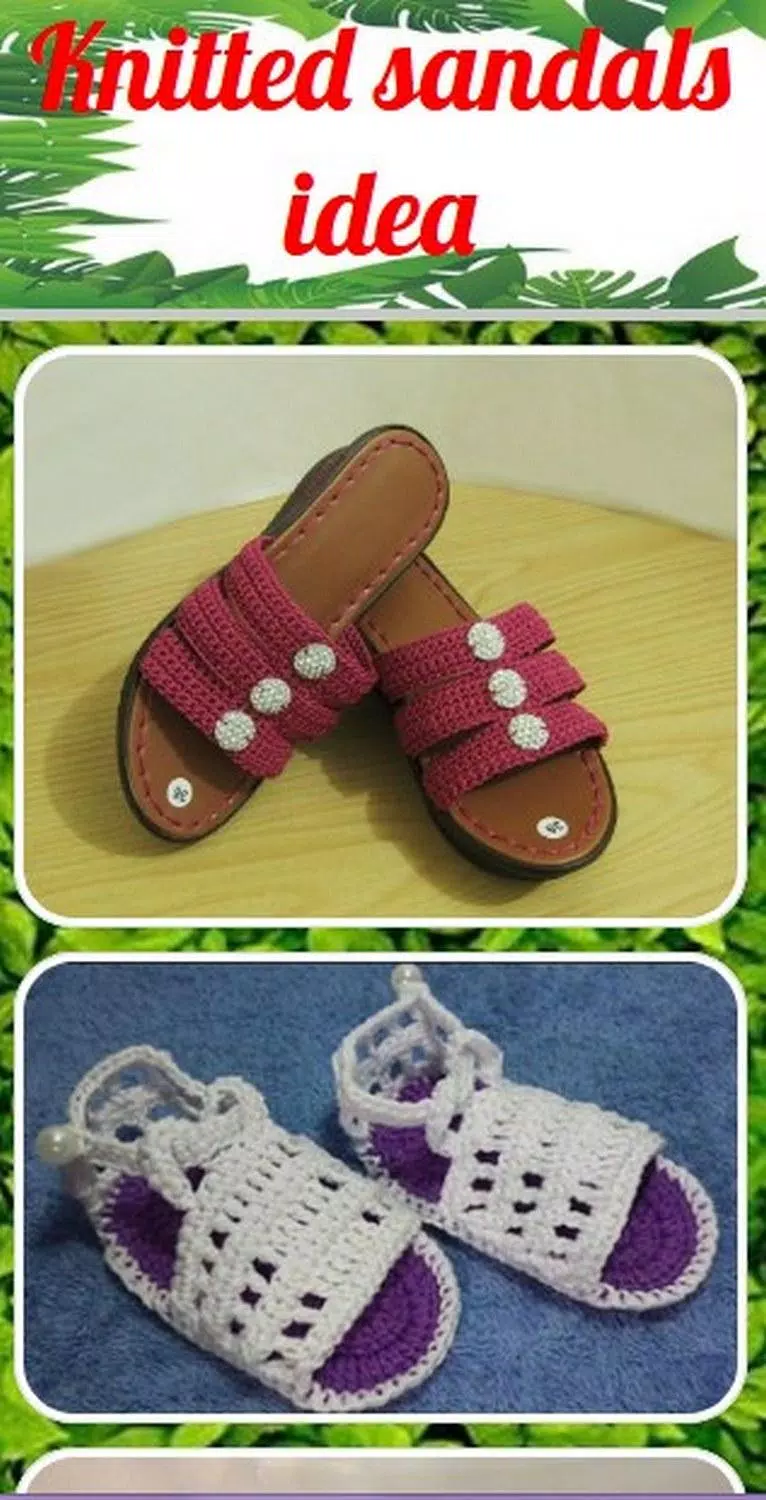 Knitted sandals idea Ekran Görüntüsü 0