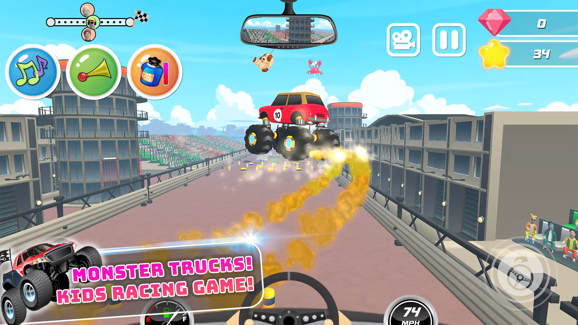 Monster Trucks Kids Race Game应用截图第0张