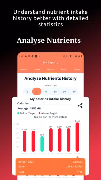 Food Tracker & Calorie Counter ဖန်သားပြင်ဓာတ်ပုံ 2