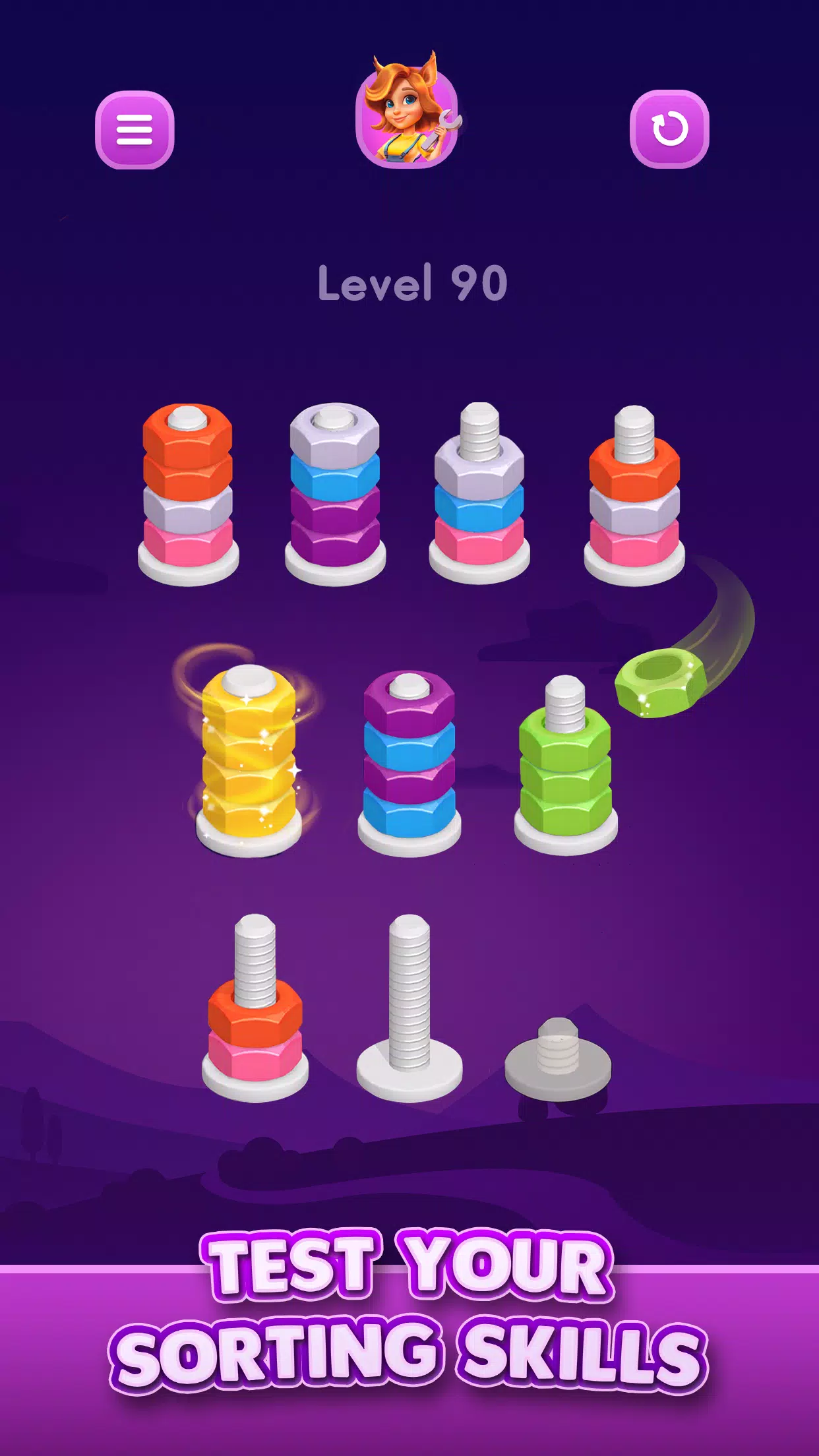 Nut Sort: Color Sorting Game 스크린샷 3