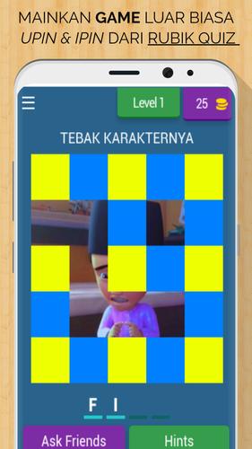 Upin & Ipin Rubik Quiz ဖန်သားပြင်ဓာတ်ပုံ 0