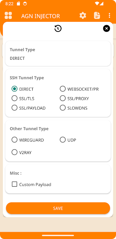 AGN INJECTOR (SSH/DNS/SSL) VPN Captura de pantalla 1