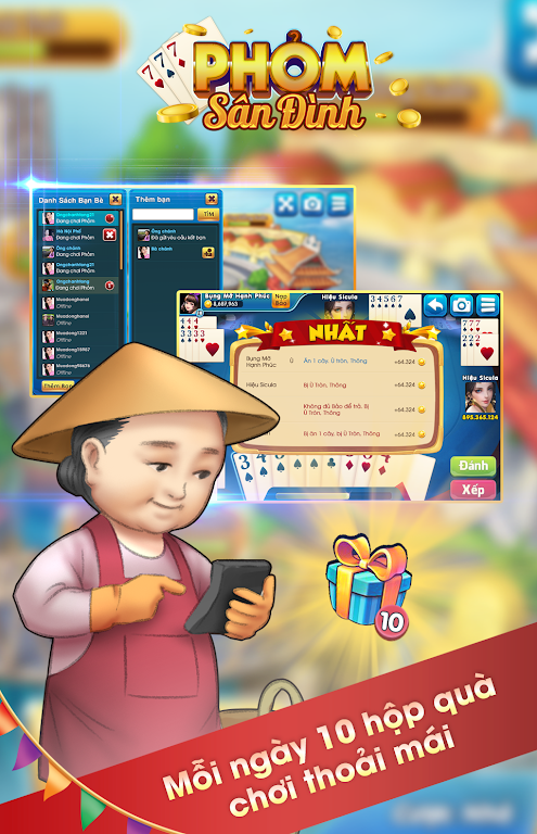Phỏm Sân Đình - Tá Lả - Tú Lơ Khơ - Phỏm স্ক্রিনশট 2