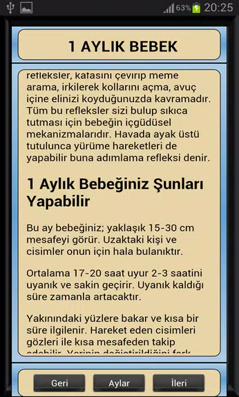 Bebek Gelişimi Ay Ay Detaylı 스크린샷 2