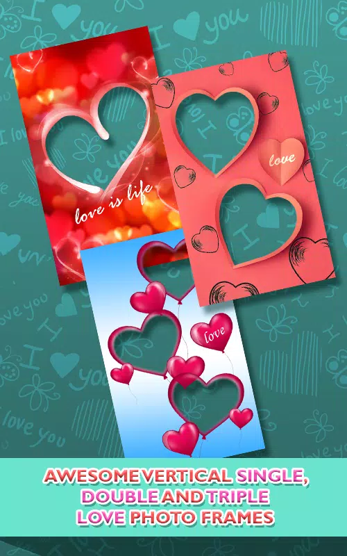 Love Photo frames Collage Tangkapan skrin 2